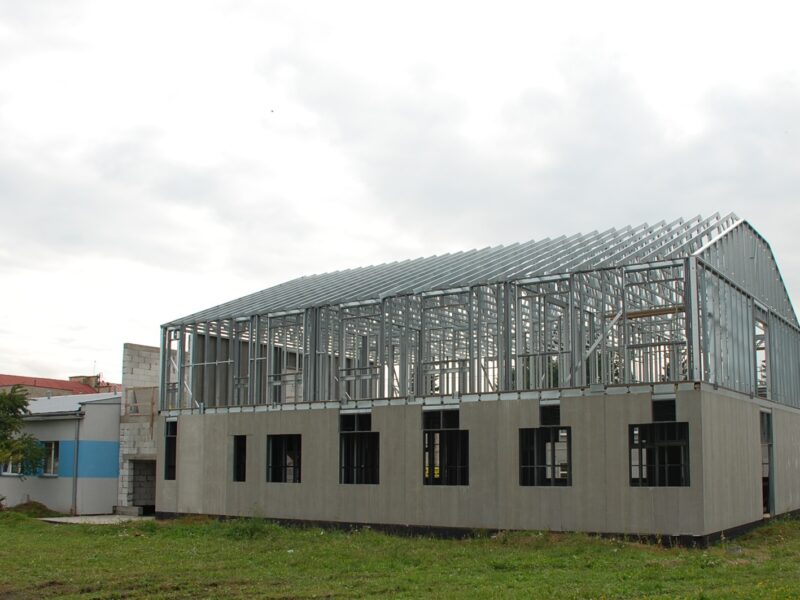 Prefabricated house under construction