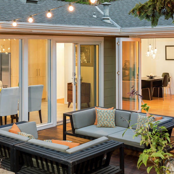 Bi-fold sliding door